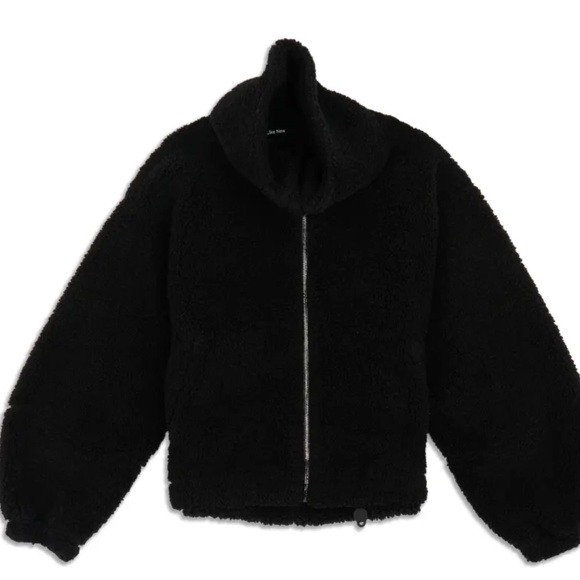 Lululemon Black Sherpa Cinchable Fleece Zip-Up Jacket - Picture 1 of 4